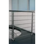 Support de barre avec trou traversant, à fixer sur tube rond, inox (Zamac, effet inox), différentes dimensions