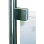 Pince à verre d'angle avec goupille de sécurité 55x55mm à fixer sur tube rond, inox (AISI 316)