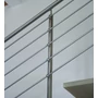 Support de barre avec trou traversant, à fixer sur tube rond, inox (Zamac, effet inox), différentes dimensions