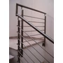 Support de barre avec trou borgne, à fixer sur tube rond, inox (AISI 304), différentes dimensions