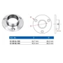Platine murale, inox (AISI 316), différentes dimensions