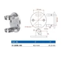 Platine de fixation laterale, inox (AISI 316)