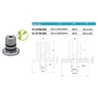 Platine murale, en inox (AISI 304), différentes dimensions