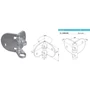 Platine de fixation laterale, inox (AISI 304)