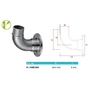 Platine de fixation laterale, inox (AISI 304)