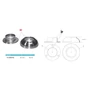 Platine murale avec rosace de recouvrement, inox (AISI 304)