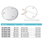 Platine ronde, inox (AISI 304), différentes dimensions