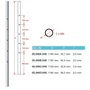 Poteau inox, tube rond, pré-percé pour support de traverse, avec 5 trous M6 (AISI 304), différentes dimensions