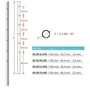 Poteau d'angle inox, tube rond, pré-percé pour support de traverse, avec 6+6 trous M6 90° (AISI 304), différentes dimensions