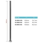 Poteau inox avec ancrage au sol, tube rond, (AISI 304), différentes dimensions