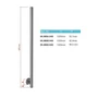 Poteau inox avec ancrage mural, tube rond, (AISI 304), différentes dimensions