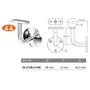 Support de main courante pour tube rond, inox (AISI 316), poli miroir