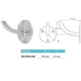 Support de main courante, inox (AISI 304)