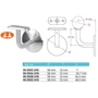 Support de main courante pour tube rond et carré, inox (AISI 304), différentes dimensions