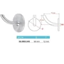 Support de main courante, inox (AISI 304)