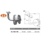Support de main courante pour tube rond avec rosace de recouvrement, inox (AISI 316), poli miroir