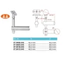 Support de main courante pour tube rond, à fixer sur tube rond, réglable en hauteur, articulé, inox (AISI 304), différentes dimensions