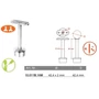 Support de main courante rond, pour tube rond, inox (AISI 316), différentes dimensions