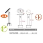 Support de main courante rond, pour tube rond, avec articulation, inox (AISI 316), poli miroir