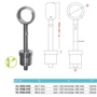 Support de main courante rond, pour tube rond, articulé, réglable en hauteur, inox (AISI 304), différentes dimensions