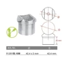 Support de main courante et connecteur pour tube rond, pour tube rond, inox (AISI 316), poli miroir