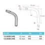 Pivot 90°, articulé, inox (AISI 304)