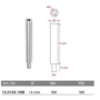 Pivot inox (AISI 316), poli miroir