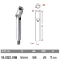 Pivot articulé inox (AISI 316), poli miroir