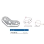 Plaque de support 135° pour tube rond, inox (AISI 316)