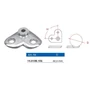 Plaque de support 90° pour tube rond, inox (AISI 316)