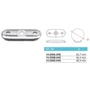 Plaque de support pour tube rond, inox (AISI 304), différentes dimensions