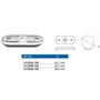 Plaque de support pour tube rond, inox (AISI 316), différentes dimensions