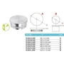 Embout plat pour tube rond, inox (AISI 304), différentes dimensions