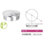 Embout bombé pour tube rond (Zamac, effet inox)