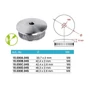 Embout bombé pour tube rond avec filetage M8, inox (AISI 304), différentes dimensions
