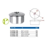 Embout bombé pour tube rond avec filetage M8, inox (AISI 316), différentes dimensions