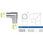 Raccord à 90°, inox (AISI 316), différentes dimensions