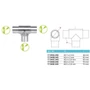 Raccord en T, inox (AISI 304), différentes dimensions