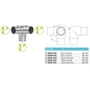 Raccord, inox (AISI 304), différentes dimensions