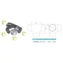 Raccord en T à 4 départs, inox (AISI 304)