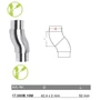 Raccord orientable, inox (AISI 316), poli miroir