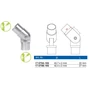Raccord orientable, inox (AISI 316), différentes dimensions