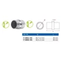 Raccord, inox (AISI 316), différentes dimensions