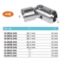 Support de barre orientable à fixer sur tube rond ou carré, inox (AISI 304), différentes dimensions