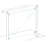 Image 4/6 - Pince à verre d'angle avec goupille de sécurité 55x55mm à fixer sur tube rond, inox (AISI 316), poli miroir