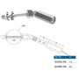 Embout fileté orientable pour câble inox, connexion à tube rond 42,4 mm, inox (AISI 316), différentes dimensions