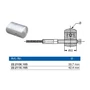 Support de câble avec filetage interne à gauche, pour tube rond, inox (AISI 316), différentes dimensions
