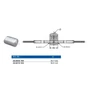 Support de câble avec filetage intérieur des deux côtés (gauche et droite), différentes dimensions, pour tube rond, inox (AISI 316), différentes dimensions