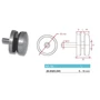 Point de fixation pour verre à fixer sur plat, inox (AISI 304)