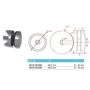 Point de fixation pour verre à fixer sur tube rond, inox (AISI 304), différentes dimensions